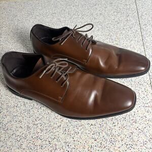 Seven 26 A10186 Brown Oxford Dress Shoes Formal Brown Leather Mens Size 10.5